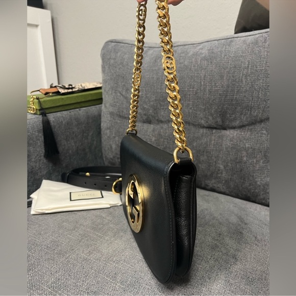 GUCCI BLONDIE leather bag with GG chain - Picture 8 of 10